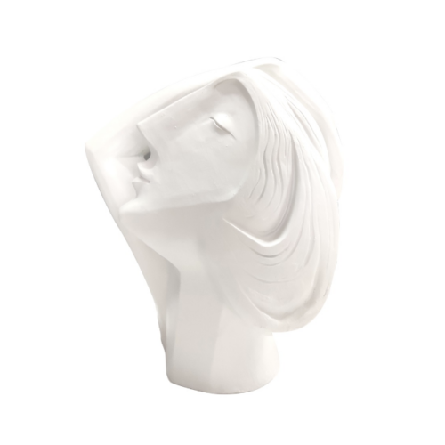 Woman White Head Side